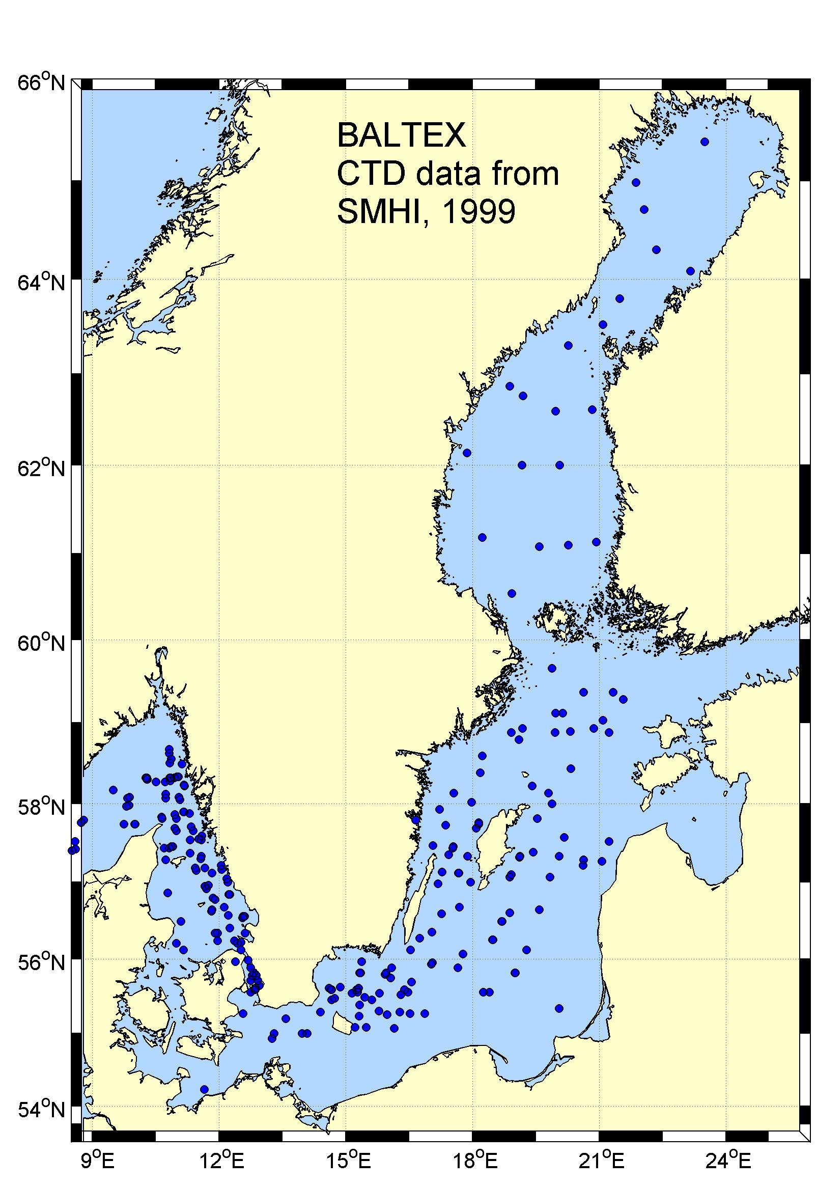 CTD cast data from SMHI, 1999