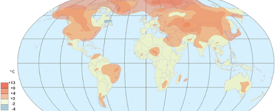 Global temperaturanomali i mars 2016