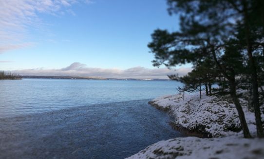 Sjön Glan i Motala ströms avrinningsområde. 2018-01-30. 