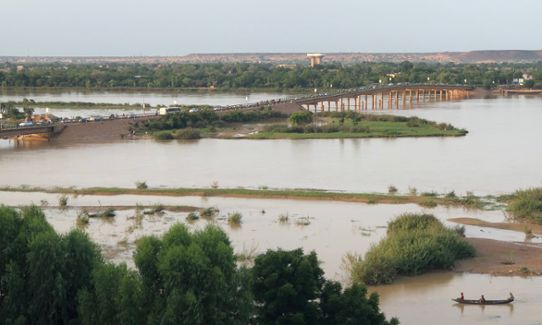 Medium flooding in the Niger River