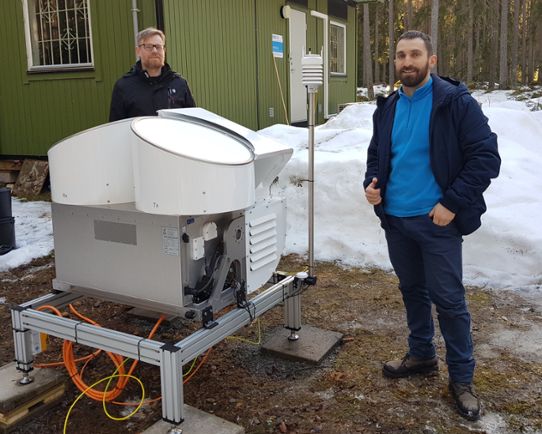 Salomon Eliasson, Leonardo Porcacchia and the cloud radar in Norunda.