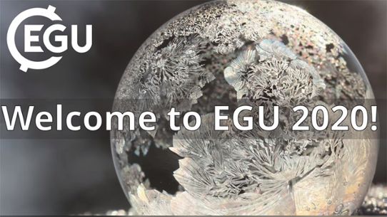 Bild på glob med testen "Welcome to EGU 2020"