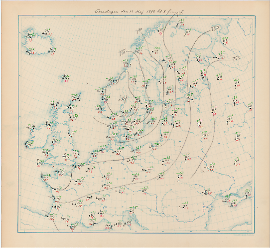 Väderkarta den 12 maj 1898