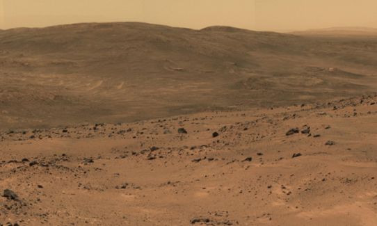 Vast desert area at the planet Mars 