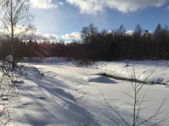 Bilden visar ett foto av den hydrologiska stationen Kåge i Västerbotten.