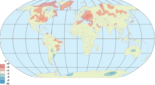 Global temperaturanomali i juli 2012.