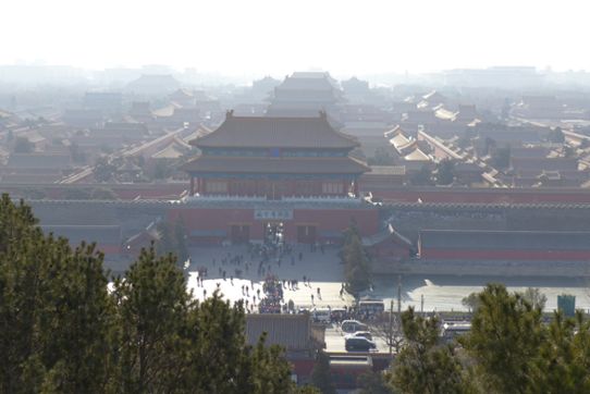  Dis över den förbjudna staden i centrala Peking 
