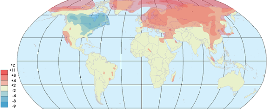 Global temperaturanomali mars 2014