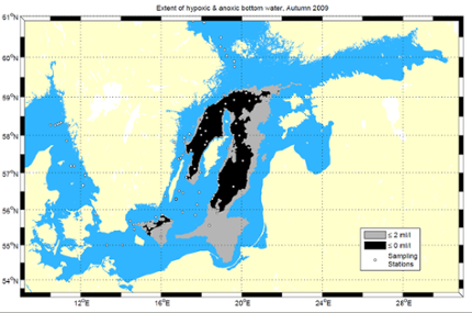Karta över Östersjön