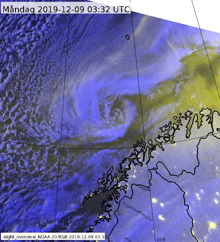 Polärt lågtryck den 9 december 2019