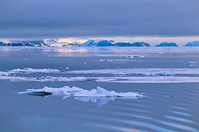 Ice along the coast of Svalbard.