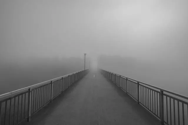 Tät dimma över Himmelstalund, Norrköping, i Östergötland lördagsmorgonen den 27/9. Foto: Johan Karlsson
