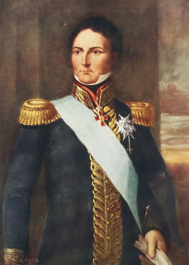 Porträtt av kung Karl XIV Johan.