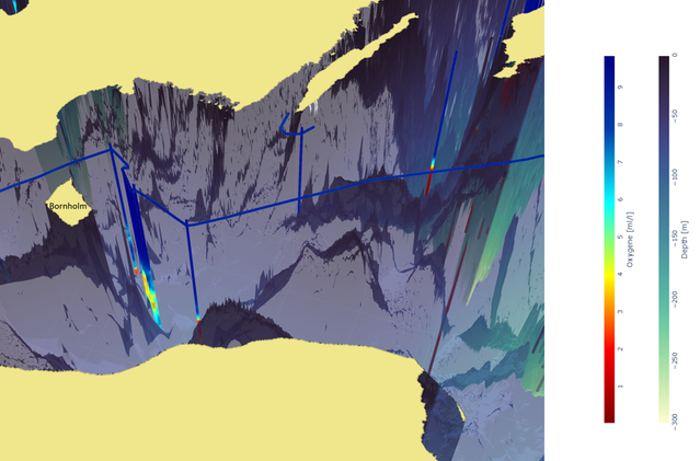 Syrekoncentrationen i Bornholmsdjupet den 10 april 2026