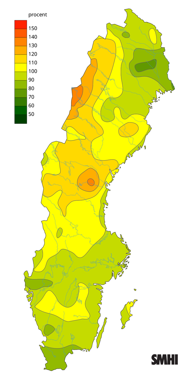 Byvindens avvikelse från det normala (1996-2015) under december 2025.