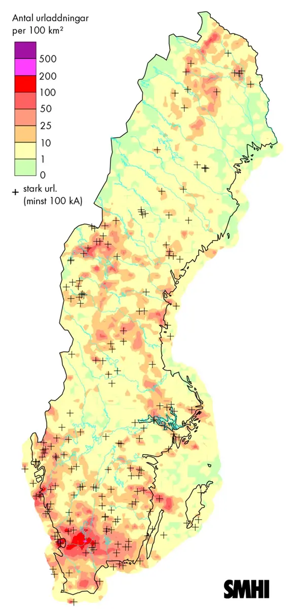 Juni 2014 - Totalt antal blixtar.