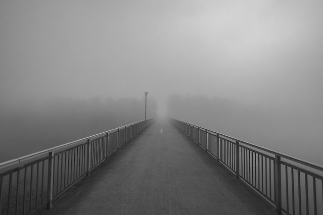 Tät dimma över Himmelstalund, Norrköping, i Östergötland lördagsmorgonen den 27/9. Foto: Johan Karlsson
