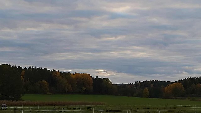 Mycket moln över Ekerö den 17 oktober. Foto: Gunilla Westberg