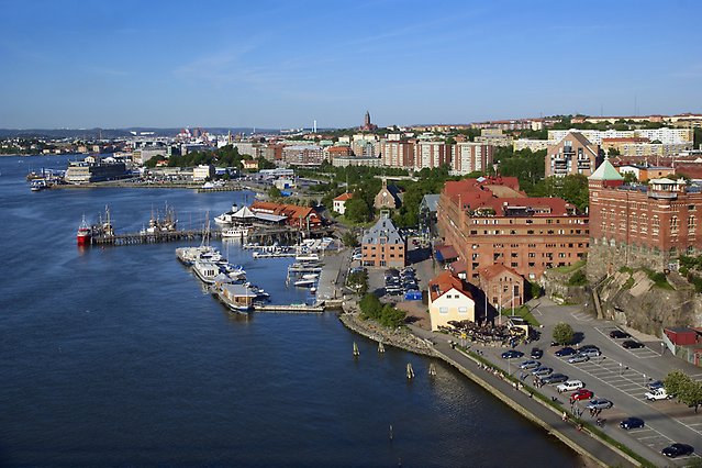Göteborg med utsikt från Älvsborgsbron