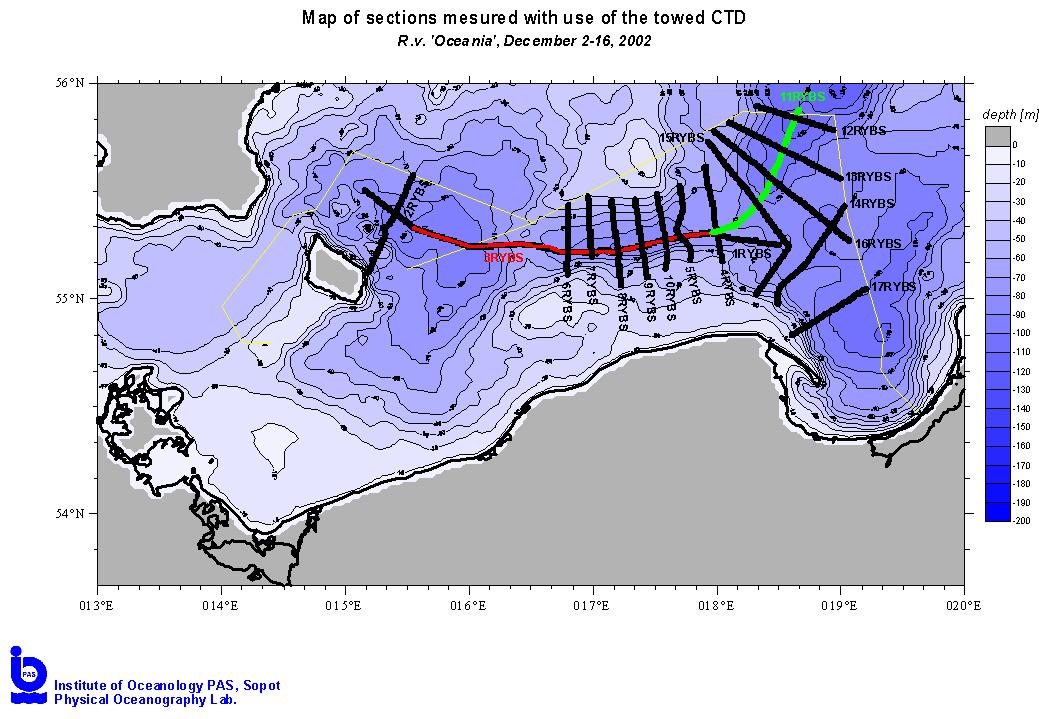 Cruise track from IOPAS cruise of December 2002