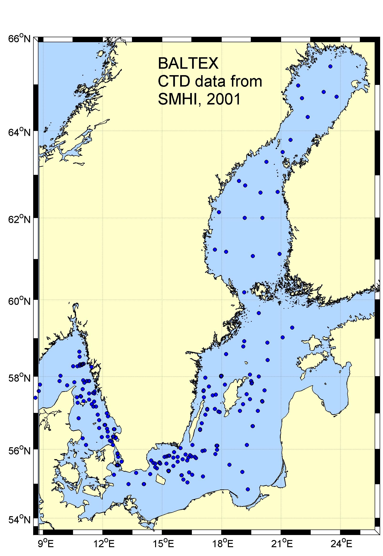 CTD cast data from SMHI, 2001