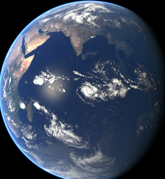Tropiska cyklonen Emeraude i mars 2016