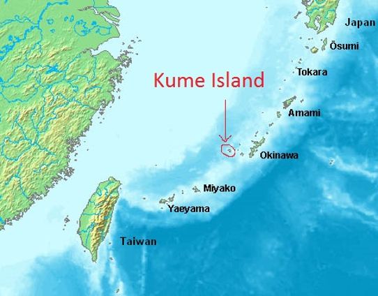 Karta över den japanska ögruppen Ryukyu Islands