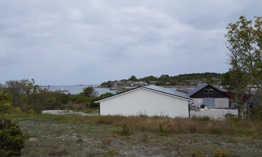 Bräckvattenverk vid hamnen i Herrvik på Gotland