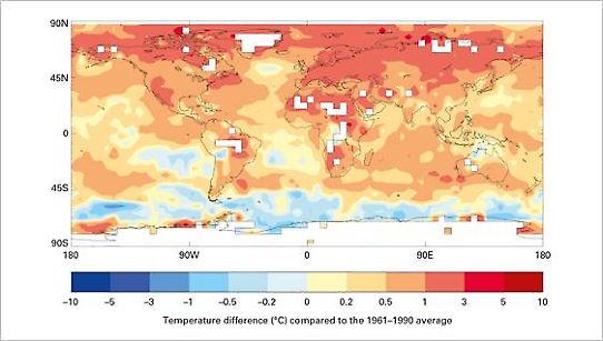 Global medeltemperatur 2011-2015