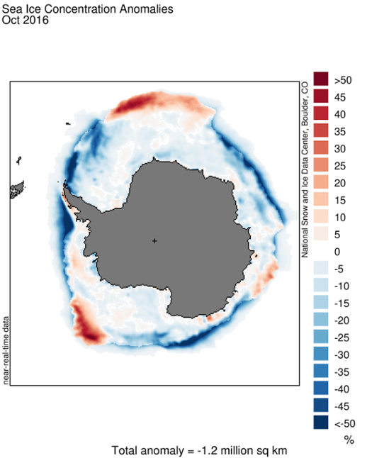 Havsis Antarktis okt 2016