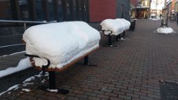 Mycket snö i Skellefteå den 8 november