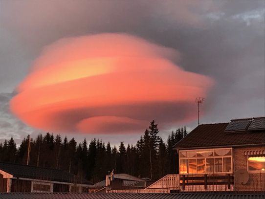 Orografiskt moln över Jämtland 2017-01-26