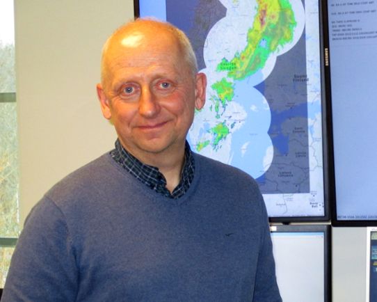 Michael Hansson, enhetschef för SMHI Luftfart i Upplands Väsby.