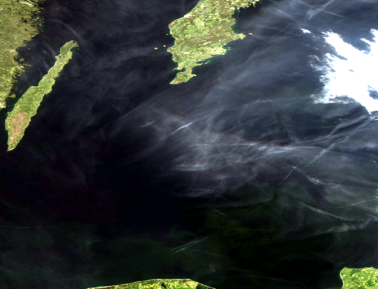 Bild från  NASAs satellit EOS Aqua från den 18 maj 2017