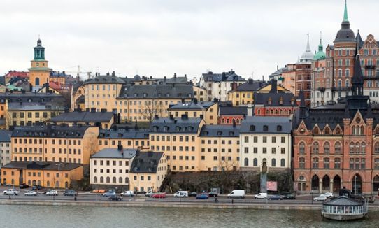 Stockholm, hus vid vattnet