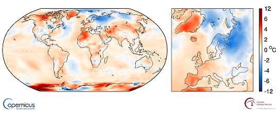 Global temperaturanomali i maj 2017