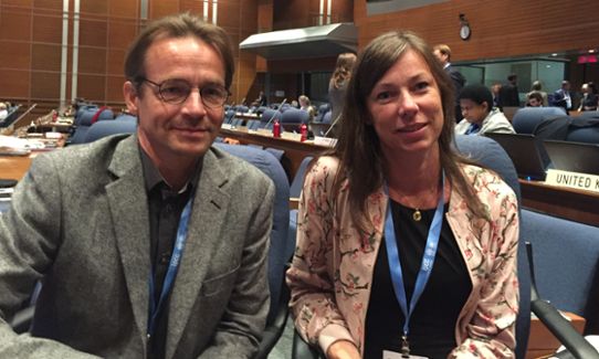 IPCC-möte i Montreal sep 2017. Markku Rummukainen och Lena Lindström på plats.