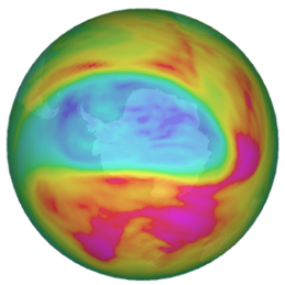 Bild på ozonskiktet