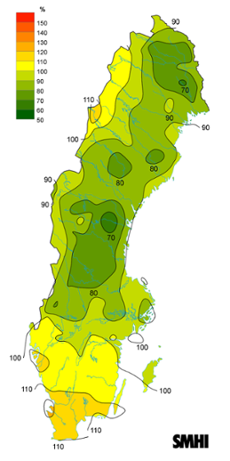 Byvindens avvikelse från det normala (1996-2015) under december 2017.