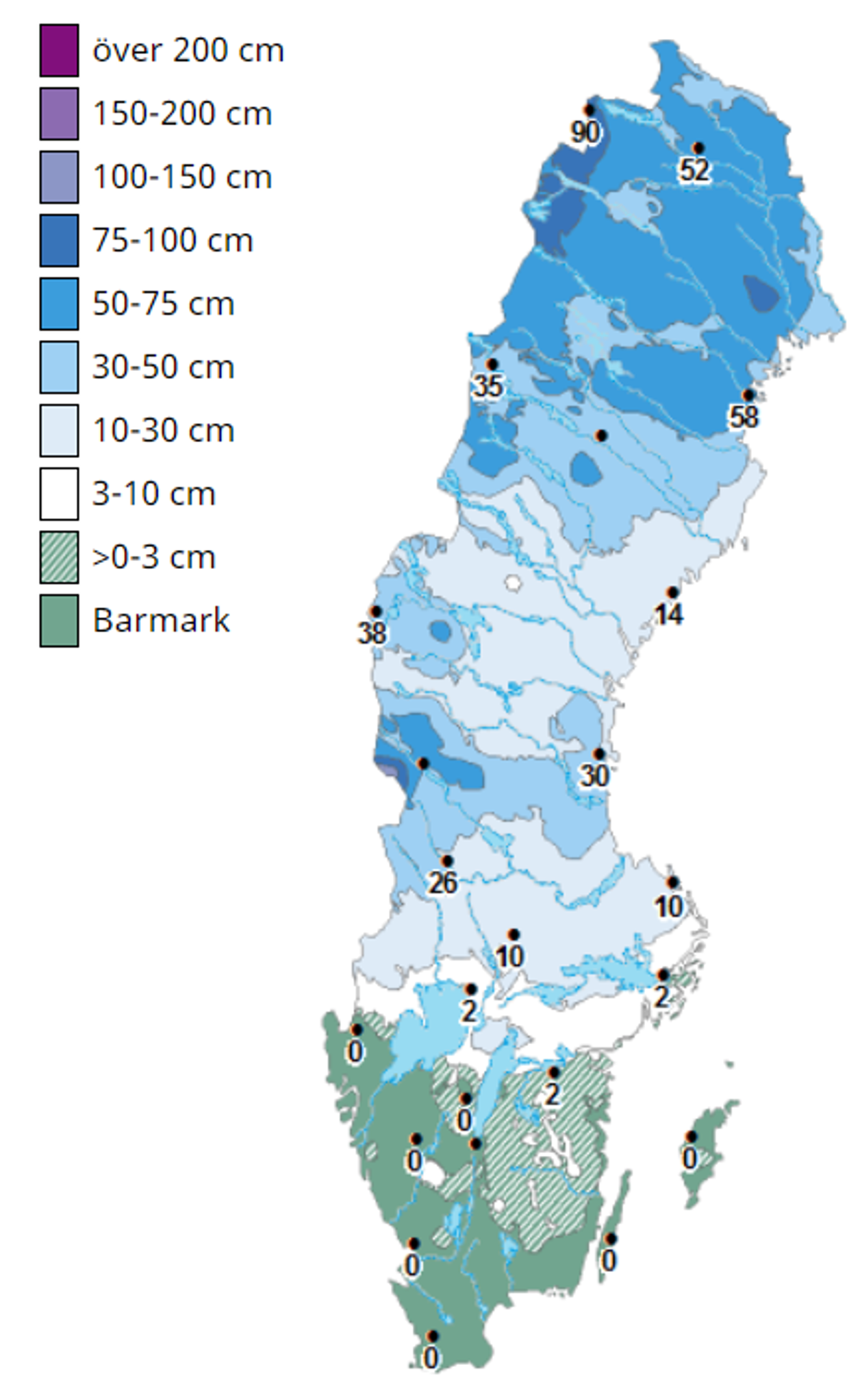 Snöfallet i södra Norrland 10-12 januari 2015 | SMHI