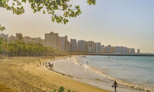 Stranden i Fortaleza, Brasilien
