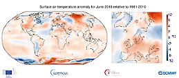 Global temperaturanomali i juni 2018