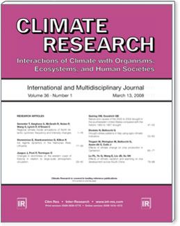 Climate Research cover