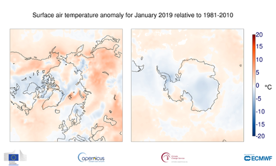 Temperaturavvikelse i polära områden