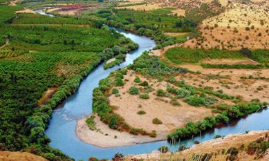 Picture showing the Tigris river