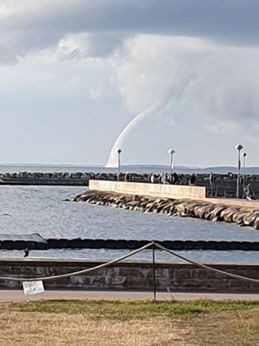 Tromb över Kalmarsund den 6 augusti 2019