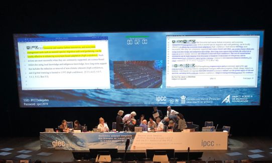 Bild från IPCC:s möte i Monaco där SROCC beslutades