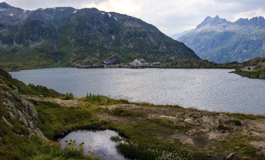 Water reservoir in European Alpine region