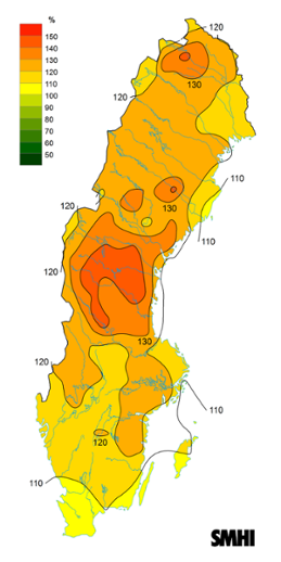 Byvindens avvikelse från det normala (1996-2015) under april 2020.