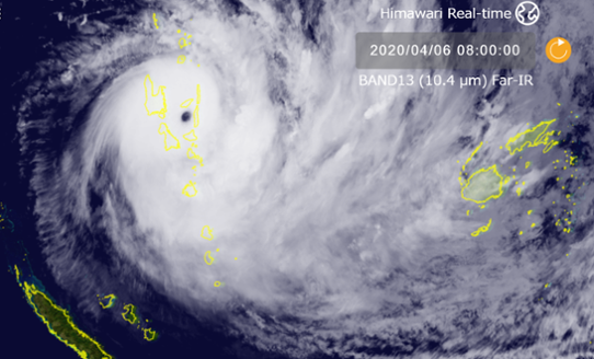 Den tropiska orkanen Harold drabbade Vanuatu med full kraft i början av april.